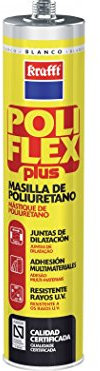 Krafft Sellador Adhesivo Poliflex - Masilla Poliuretano - Adhesivo de Montaje - Color Gris - 300 gr