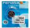 Renata Batteries 364 Silver Oxide Battery (5 Pack)