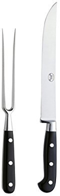 Coltellerie Berti Corredo 2 Coltelli Da Arrosto Forgiato Nero