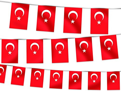 Alsino Wimpel Dekoration Türkei 00/1014 Länderwimpel Länderfahnen Girlande Wimpelkette Länderflaggen Fanartikel