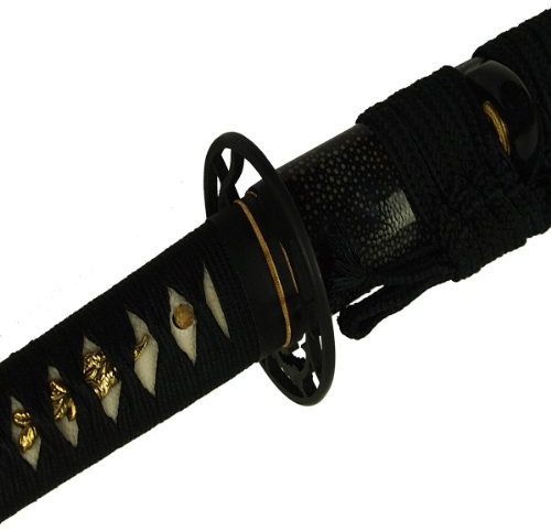 DerShogun Katana Samuraischwert mit Gyaku-Kobuse Klinge 1095 Kohlenstoffstahl