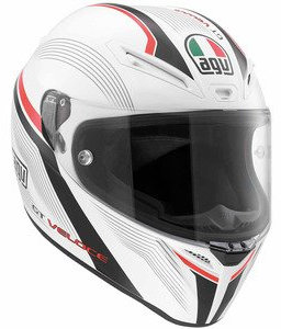 AGV Helm GT VELOCE Multi ASPIDE weiß-schwarz-rot Gr. M (57/58)