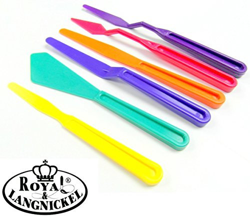Royal & Langnickel Plastic Palette Knives Set Oil & Acrylic (6 Assorted Shapes)