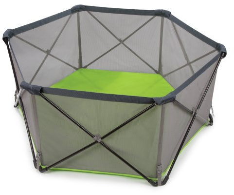 Summer Infant 27396 Pop and Play tragbares Laufgitter, grün/schwarz