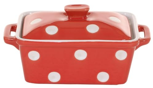 Isabelle Rose IR5452 - Butterdose / Backform, beige mit Punkte, Polka Dot