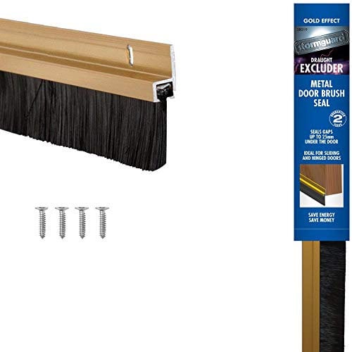 Joint balai pour porte STORMGUARD - Coupe-courants d'air - Doré