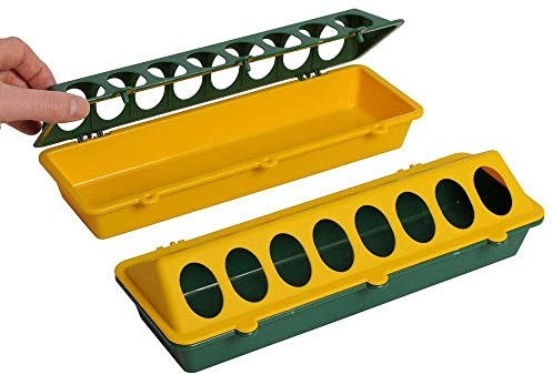 Beeztees 18131 Futtertrog für Küken aus Plastik, 30 cm, gelb / grün