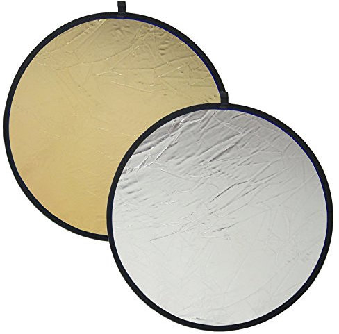 DYNASUN 60cm Faltreflektor 2in1 Silber und Gold mit Zusammenfaltbarer Reflektor Leicht und Handlich