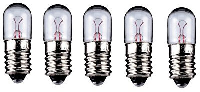 5er Set WireThinX Röhrenlampe 2 W, 24 V - Sockel E10