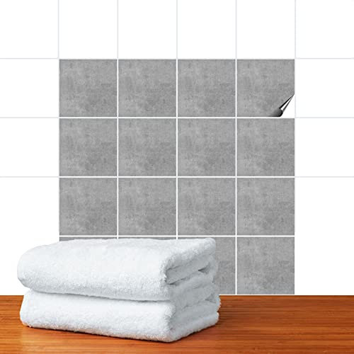 FoLIESEN - Fliesenaufkleber 15x15 cm | Deko-Aufkleber für Küche & Bad | Fliesen-Folie zum Aufkleben | Greydi, .:120 Stück