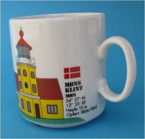 Leuchtturm Becher Møns Klint Dänemark Leuchtturmbecher maritim Kaffeebecher Teetasse Mons