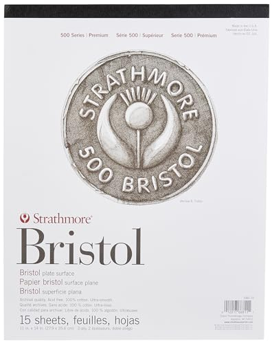 Strathmore 500 Series Bristol, Paper, Plate, 2 Ply, 11x14