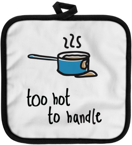 Premier Housewares Doodle Pot Holder - Cotton ,Black