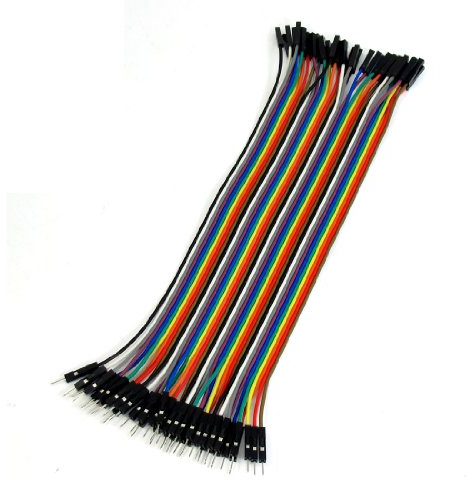 uxcell 40 Pcs 1 Pin Male to Female Jumper Cable Wires 20cm Long