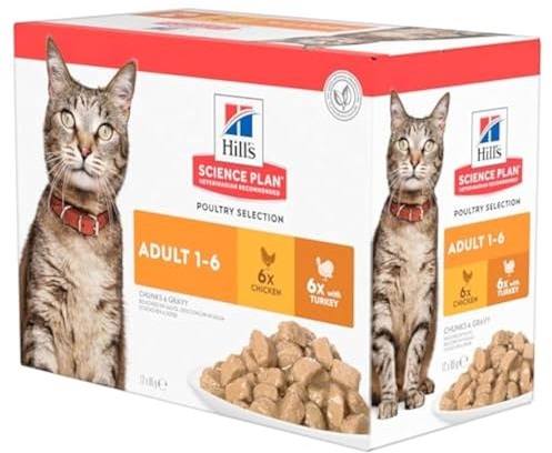 Hill's Cat Adult Multipack Poultry Selection, Pack of 1 (1 x 1.2 kg)