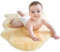 Woolino Merino-Lammfell-Unterlage für Wiege Kinderwagen 90 x 60 Zentimeter - Farbe: Flachsgold