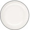 ASA à Table Ligne Noire Dessertteller aus Fine Bone China in der Farbe Weiß mit schwarzer Linie Handbemalt, Maße: 14,5cm x 14,5cm, 1906113