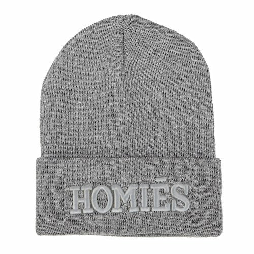 SRKS NYC Man & Woman Winter Mützen Beanie Homies Ballin 20 Designs (Homies Grau)