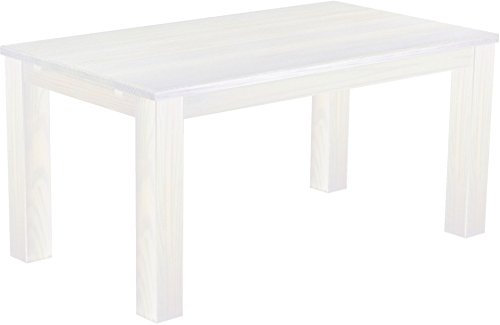Esstisch Rio Classico 150x90 cm Pinie Weiß Holz Pinie Massivholz Esszimmertisch Echtholz ausziehbar vorgerichtet für Ansteckplatten Brasilmöbel