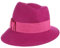 LIERYS Asym Damenhut mit Ripsband Wollfilzhut Hut Filzhut Damen - Made in Italy Frühling-Sommer Herbst-Winter - One Size Fuchsia