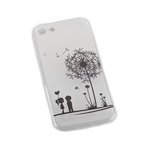 Titan Mobilfunk Zubehör Ultra Slim Silikon TPU Handy Hülle kompatibel mit ZTE Blade L3 - Transparent mit Love Tattoo Design - Case Cover Schutzhülle Bumper -#