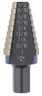 Irwin Tools IRWIN 10220CB Unibit 1/16-Inch Hole Enlarging 8-Steps Cobalt Alloy Steel Step Drill Bit