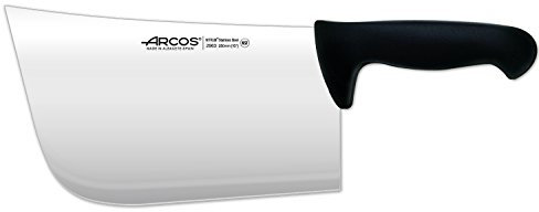 Arcos Serie 2900 - Cuchillo Hachuela - Hoja de Acero Inoxidable NITRUM de 250 mm - Mango inyectado en Polipropileno Color negro