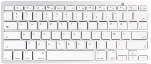 GeneralKeys Externe Tastatur kompatibel mit iPhone: Ultraschlanke Tastatur mit Bluetooth für kompatibel mit iPhone, iPad & Co. (Tablet, Reisetastatur, Funktastatur Apple)