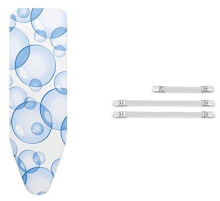 Brabantia Perfect Flow Ironing Board Cover with Fasteners, Size C, Wide - Bubbles