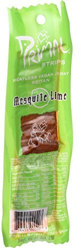 Primal Strips Vegan Jerky - Meatless - Seitan - Mesquite Lime - 1 Oz - Case Of 24