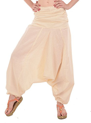Royal SNS Pure Cotton Harem Pant Indian Trouser Yoga Pant - Ivory -