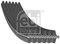 febi bilstein 40713 Auxiliary Belt, pack of one, Black