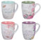 Christian Art Gifts - Set di 4 tazze da caffè in ceramica, per donne, stile vintage botanico, con scritta in lingua inglese Bibla