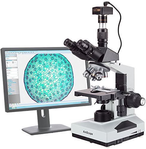AmScope T490B-5M 40X-2000X Lab Clinic Veterinary Trinocular Microscope with 5MP Camera