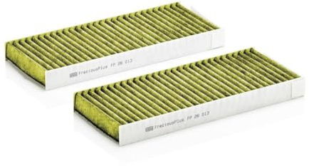 MANN-FILTER, FP 26 013-2 Innenraumfilter, Premium-biofunktional | Für PKW, Staub- und Pollenfiltration, Reduzierung von Gerüchen und Gasen, Echte OE-Technologie