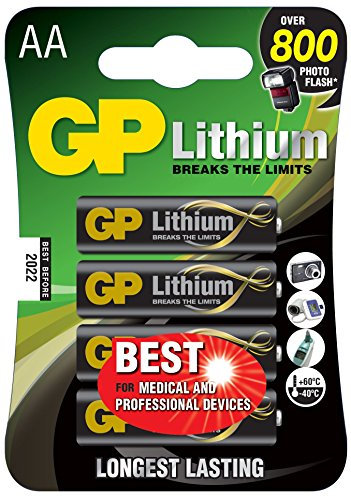 GP | Lithium Exra Long Life Lithium Batteries | 4 x AA
