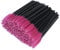 G2PLUS 100 Stk Wimpernbürste, Mascara Zauberstäbe, Mascara Bürsten für Wimpernverlängerung (Schwarz und Rose)
