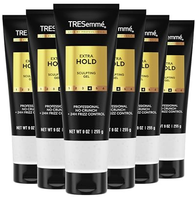 TRESemmé Extra Hold Hair Gel Pack of 6 Alcohol-Free for 24-Hour Frizz Control and Humidity Protection 9 oz
