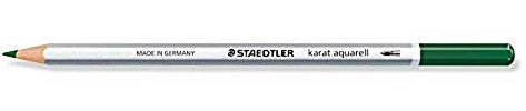 Staedtler 125-55 karat aquarell Farbstift, wasservermalbar, 6 Stück im Kartonetui, grünerde
