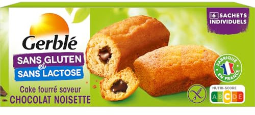 Gerblé Cake Fourré Saveur Chocolat, Sans Gluten & Sans Lactose, 6 Cakes, 210 G, 202084