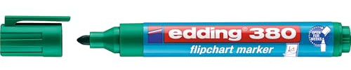 edding 380 Flipchart-Marker - grün - 1 Stift - Rundspitze 1,5-3 mm - Stift zum Schreiben, Zeichnen und Markieren auf Flipcharts - Tinte schlägt nicht durch Papier - trocknet nicht aus - farbintensiv