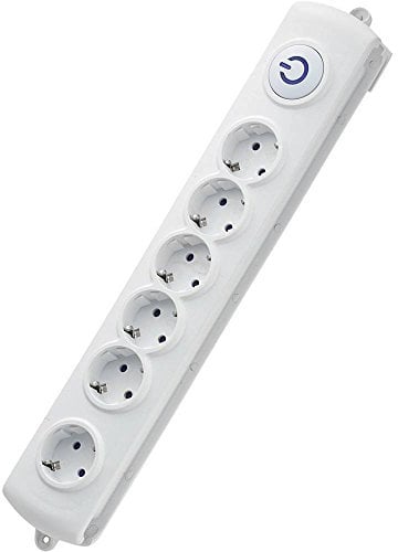 GAO EMP306K Steckdosenleiste mit Schalter 6fach Weiß Schutzkontakt 1St.