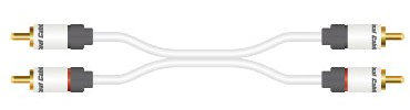 Real Cable - Cavo audio a schermatura doppia 2RCA-1/5M00 RCA, lunghezza: 5 m, colore: bianco