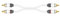 Real Cable 2RCA-1/5M00 Câble Audio Double Blindage 5 m Blanc