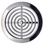 2X Ventilation Grille, Diameter 45 mm Round Silver Insect Net Exhaust Chrome Grille Cover Ventilation T73 MS