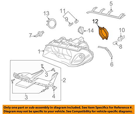 Original Scheinwerfer-Abdeckung für Abblendlicht, links = rechts, passend für BMW 7 E38 X3 E83 98–2010