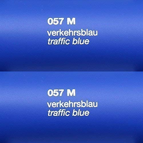 6,03€/m² Rapid Teck® Matt Folie - 057 Verkehrs Blau - Klebefolie - 5m x 63cm - Folie Matt Plotterfolie - Klebefolie selbstklebend - auch als Moebelfolie -Dekofolie