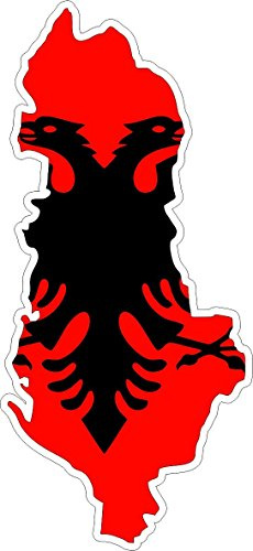Albania Map Flag Vinyl Car Sticker/Decal