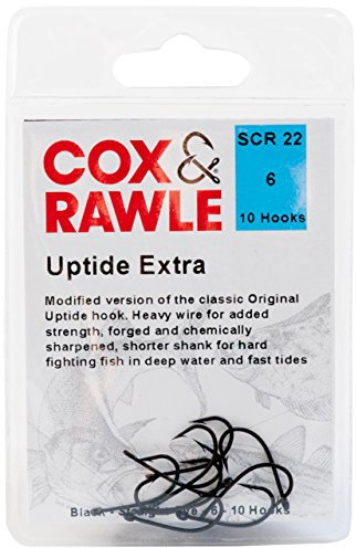 Cox & Rawle Uptide Extra Sea Fishing Hooks - Black Size 6