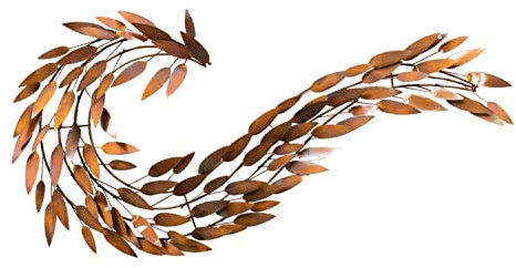 KunstLoft Wanddeko Metall | 100% HANDGEFERTIGT | 130x63x8cm | Wandbild Metall 'Rotfuchs' | Abstrakte Skulpturen | Kupfer | Wandskulptur | Metalldeko Wand Wohnzimmer